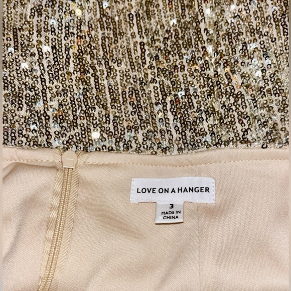 Gold Sequin Holiday Party Rave Mini Skirt NWOT (Size: 3) - Picture 6 of 7